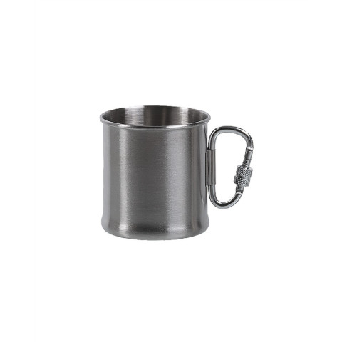 Tasse Inox avec Anse Mousqueton : Légère et Pratique pour l'Aventure