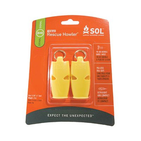 Kit de 2 sifflets de survie SOL