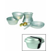Set cuisine aluminium (2 casseroles, poêle, réchaud)