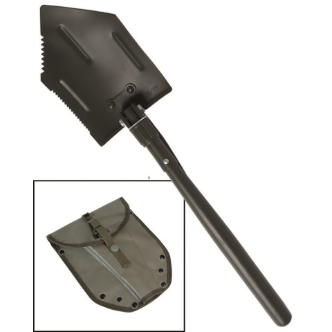 Pelle pliable US Mil-Tec : acier carbone, manche bois